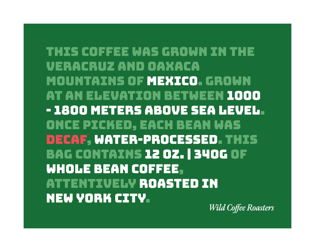 Mexico - Veracruz/ Oaxaca *DECAF*